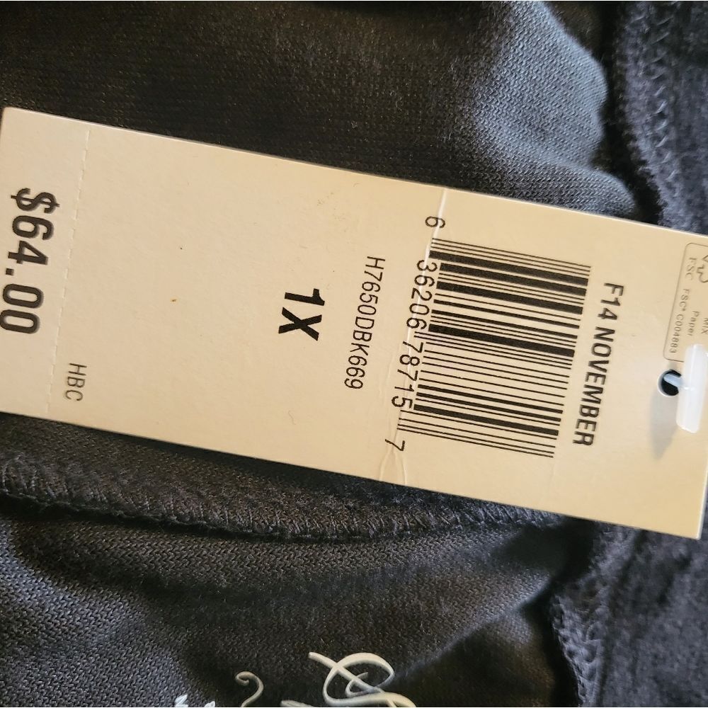 Style And Co. Plus Plus Pull On Stretch Velour Pants - Black - 1X - Picture 5 of 6
